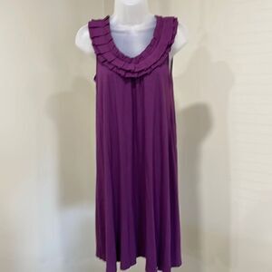 NWOT Ann Taylor LOFT purple scoop neck dress.  Size S small 4/6